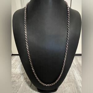925 Milor Italy silver herringbone chain necklace